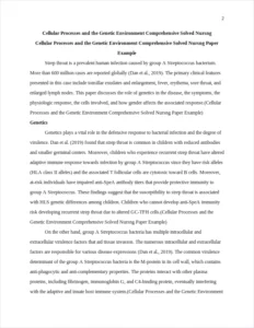 Cellular Processes and the Genetic Environment Comprehensive Solved Nursng Paper Example – page 2