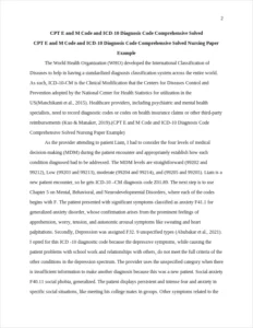 CPT E and M Code and ICD-10 Diagnosis Code Comprehensive Solved Nursing Paper Example – page 2