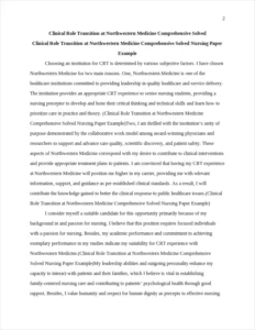 Clinical Role Transition at Northwestern Medicine Comprehensive Solved Nursing Paper Example – page 2