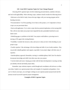MSN Capstone Topics – page 2