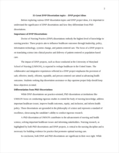 DNP Dissertation topics – page 2