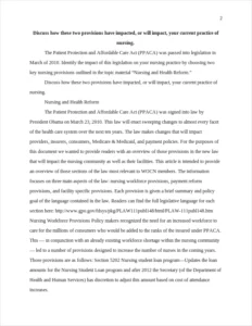 Discuss how these two provisions have impacted – page 2