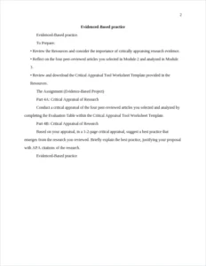 Evidenced-Based practice – page 2