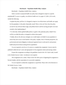Benchmark - Population Health – page 2