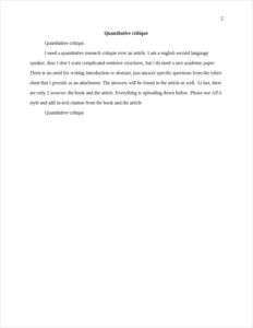 Quantitative critique – page 2