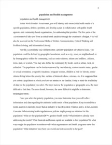 population and health management – page 2