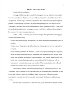 PROJECT MANAGEMENT – page 2
