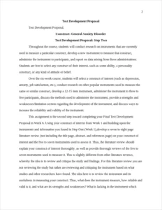 Test Development Proposal – page 2