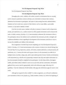 Test Development Proposal: – page 2