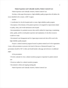 Patient Experience and Culturally – page 2
