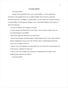 Assessing Aptitude – page 2