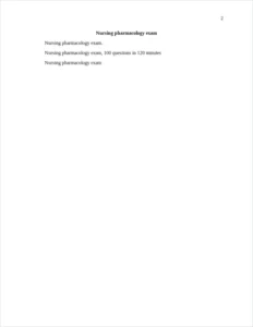 Nursing pharmacology exam – page 2