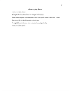software system choices – page 2